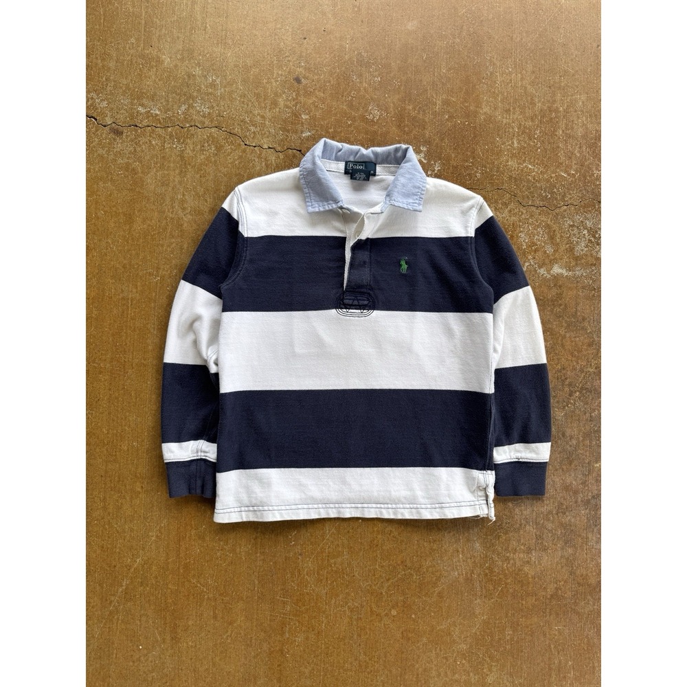 Polo Ralph Lauren Striped Rugby Polo Long Sleeve Two Tone Kids 7 Years